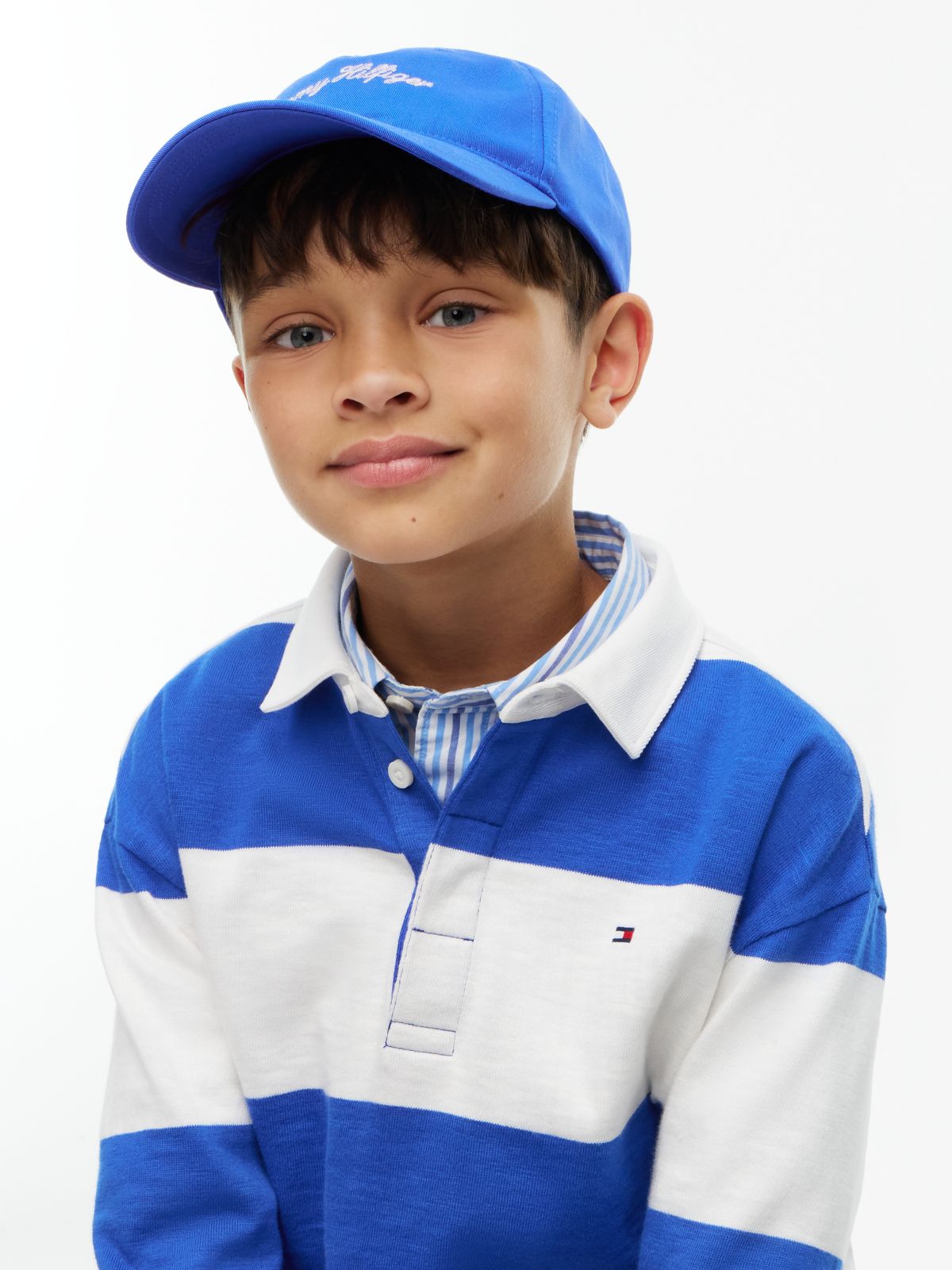 Kids' Logo Embroidery Five-Panel Baseball Cap — Blue