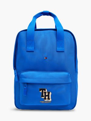 sac à dos en tissu à logo pour enfant blue pour enfants genre inclusif tommy hilfiger