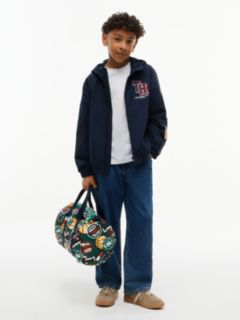 Kids' Textile Varsity Logo Duffel Bag — Green 2