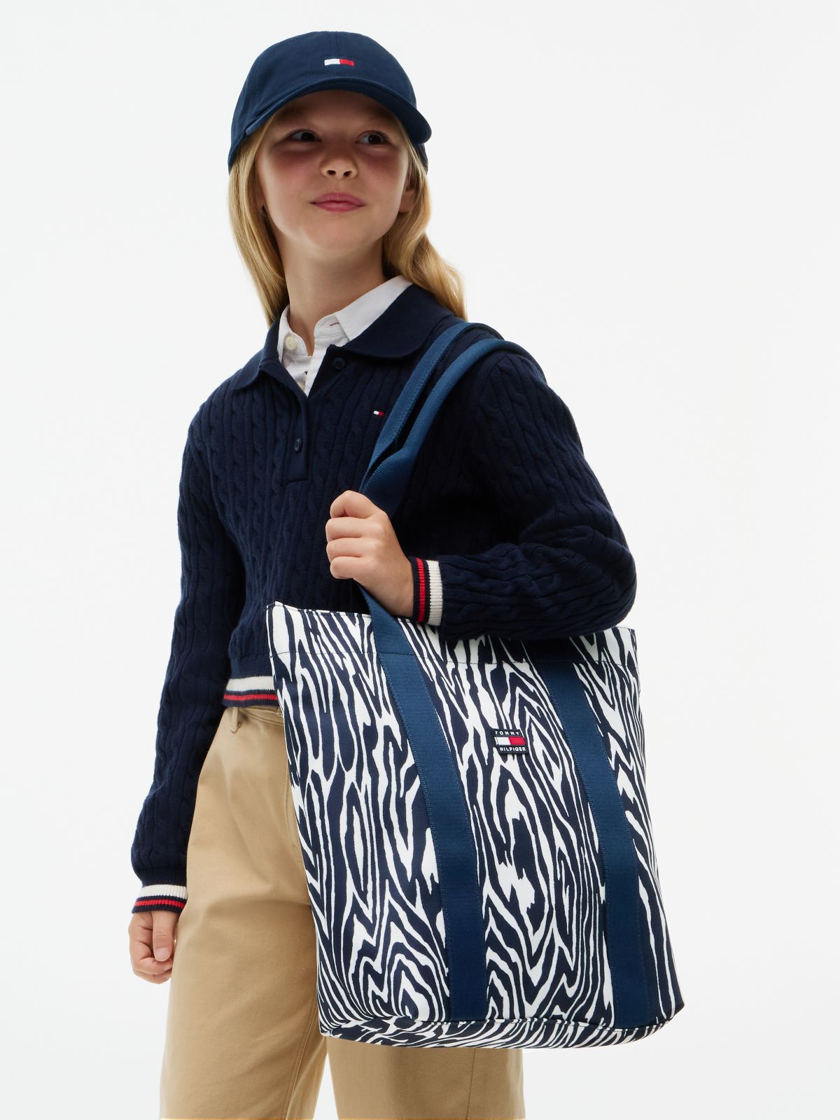 Kids' Logo Textile Tote Bag — Blue