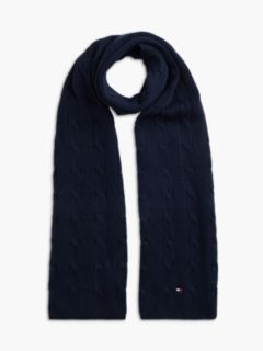 Kids' Cable Knit Flag Embroidery Scarf — Blue 1