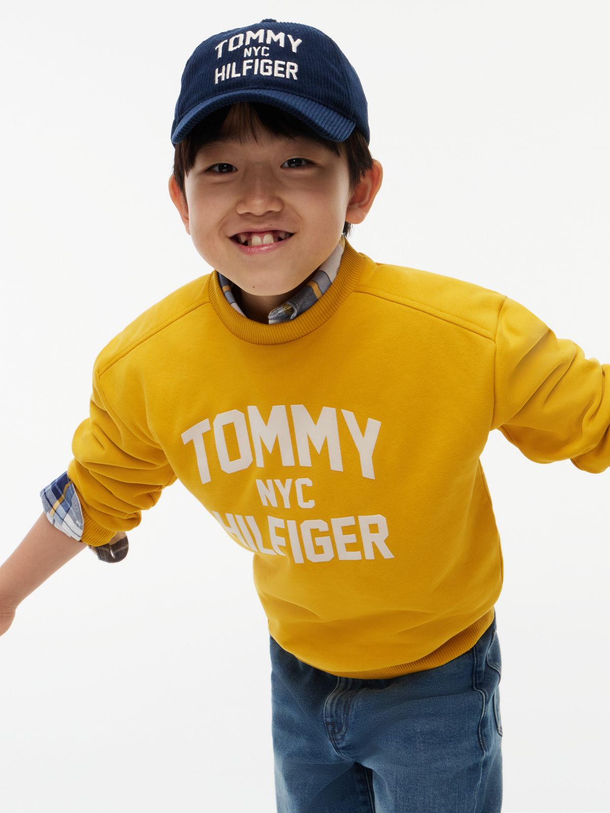 Kids' Logo Embroidery Corduroy Baseball Cap — Blue