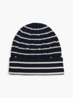 Kids' Flag Embroidery Cable Knit Beanie — Blue 2
