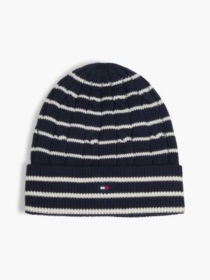 berretto bambino in maglia con bandierina blue da gender-inclusive bambini tommy hilfiger