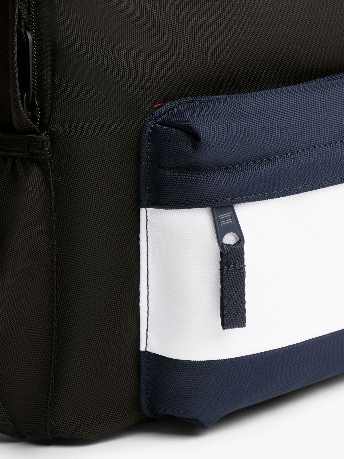Kids' Colour-Blocked Pocket Dome Backpack — Black
