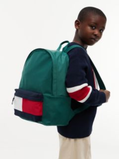 Kids' Colour-Blocked Pocket Dome Backpack — Green 2