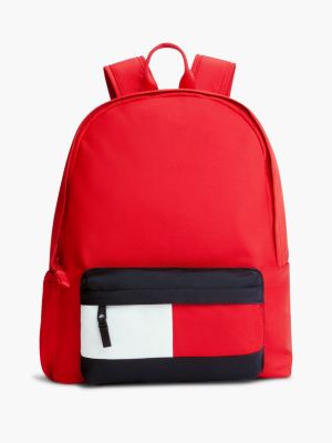 sac à dos à poche colour-block pour enfant red pour enfants genre inclusif tommy hilfiger