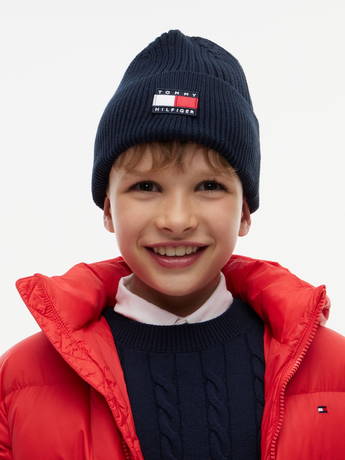 Kids' Heritage Flag Logo Beanie — Blue
