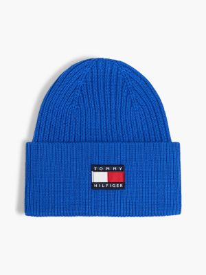 berretto heritage bambino in maglia a coste blue da gender-inclusive bambini tommy hilfiger