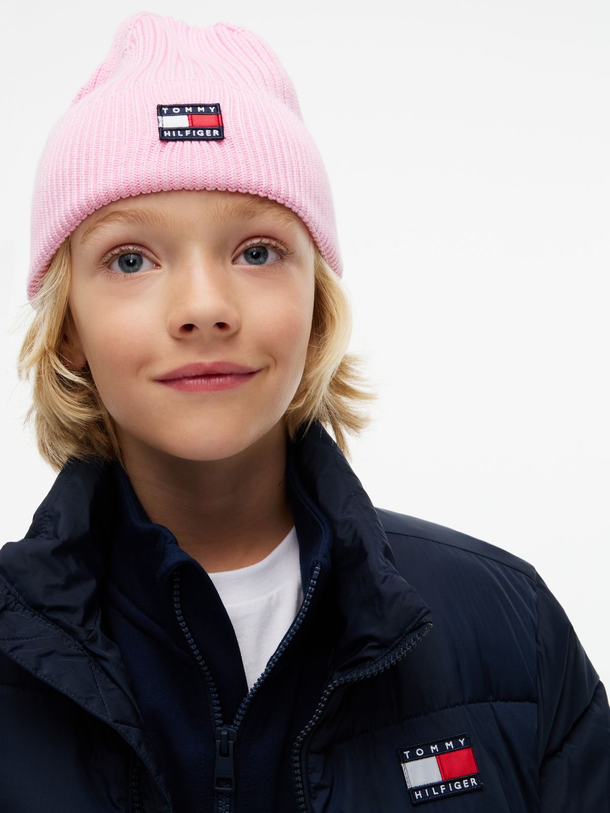 Kids' Heritage Flag Logo Beanie — Pink