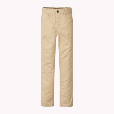 Pantalones Chinos De Algodon Organico Khaki Tommy Hilfiger