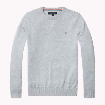 tommy hilfiger grey crew neck