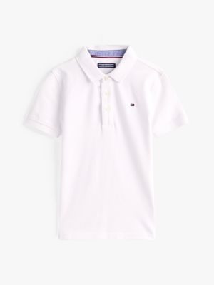 Organic Cotton Polo Shirt White Tommy Hilfiger