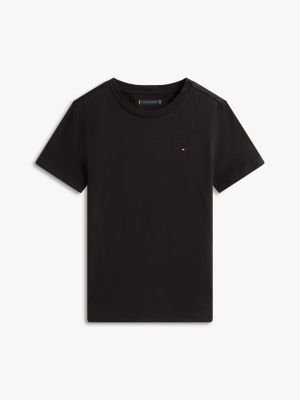 black essential cotton t-shirt for boys tommy hilfiger