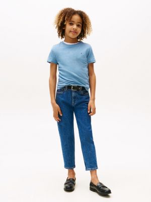 blue essential cotton t-shirt for boys tommy hilfiger