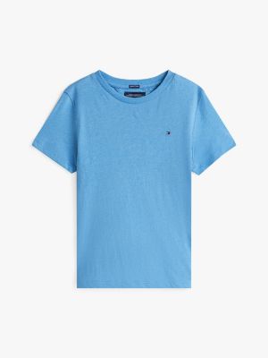 blue essential cotton t-shirt for boys tommy hilfiger