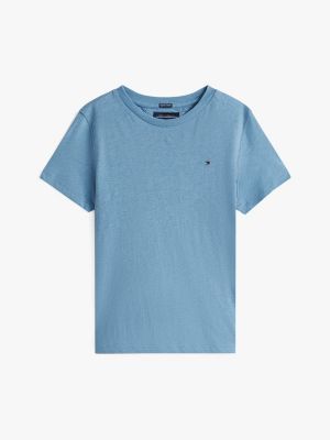 blue essential cotton t-shirt for boys tommy hilfiger