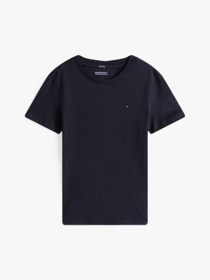 blue essential cotton t-shirt for boys tommy hilfiger