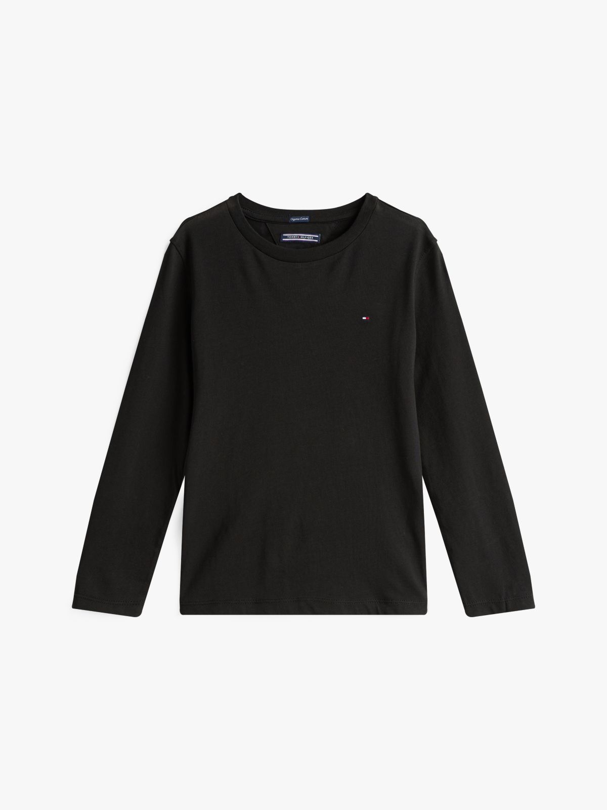 Long-Sleeve Cotton T-Shirt — Black