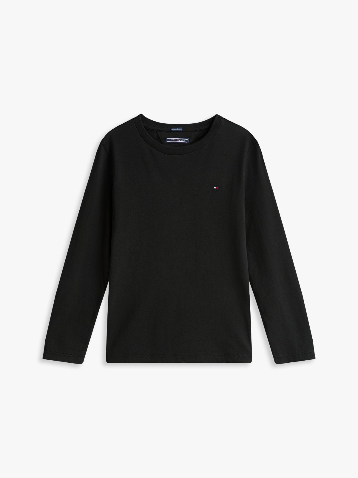 Long-Sleeve Cotton T-Shirt — Black