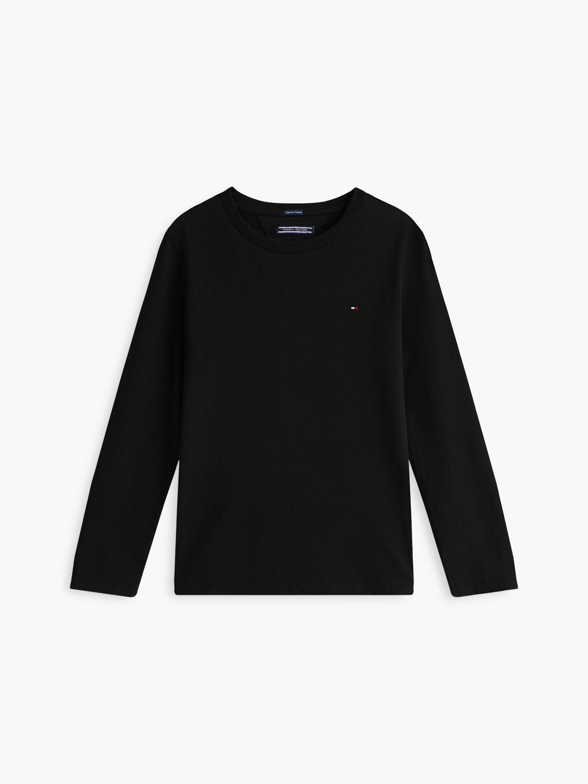 Long-Sleeve Cotton T-Shirt — Black