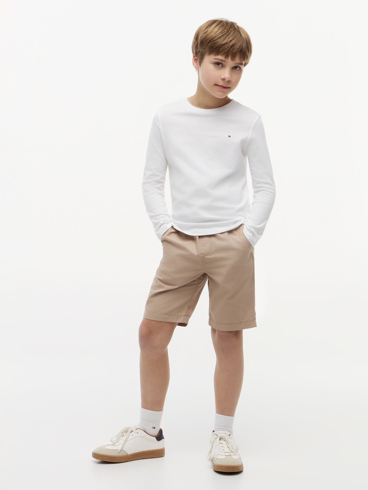 Long-Sleeve Cotton T-Shirt — White