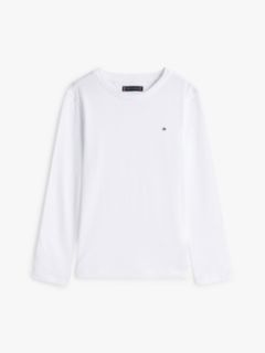 Long-Sleeve Cotton T-Shirt — White 7