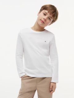 Long-Sleeve Cotton T-Shirt — White 1
