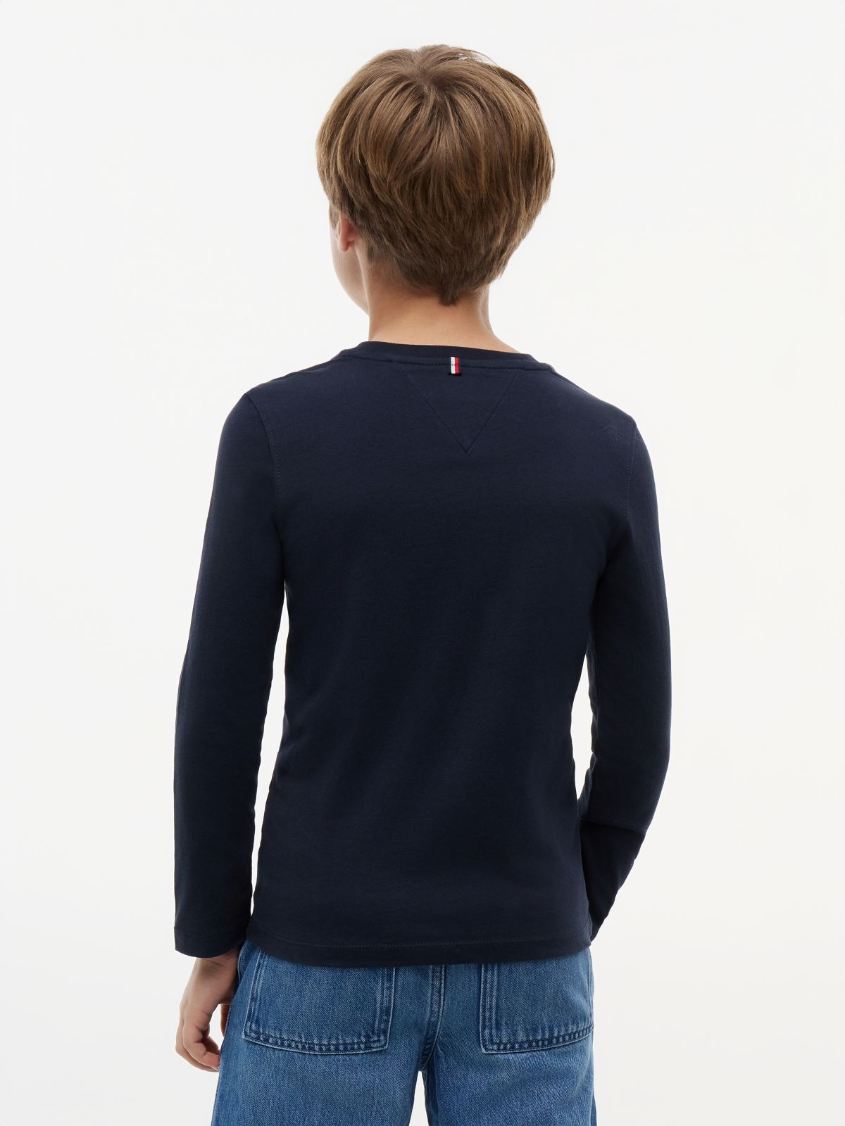 Long-Sleeve Cotton T-Shirt — Blue