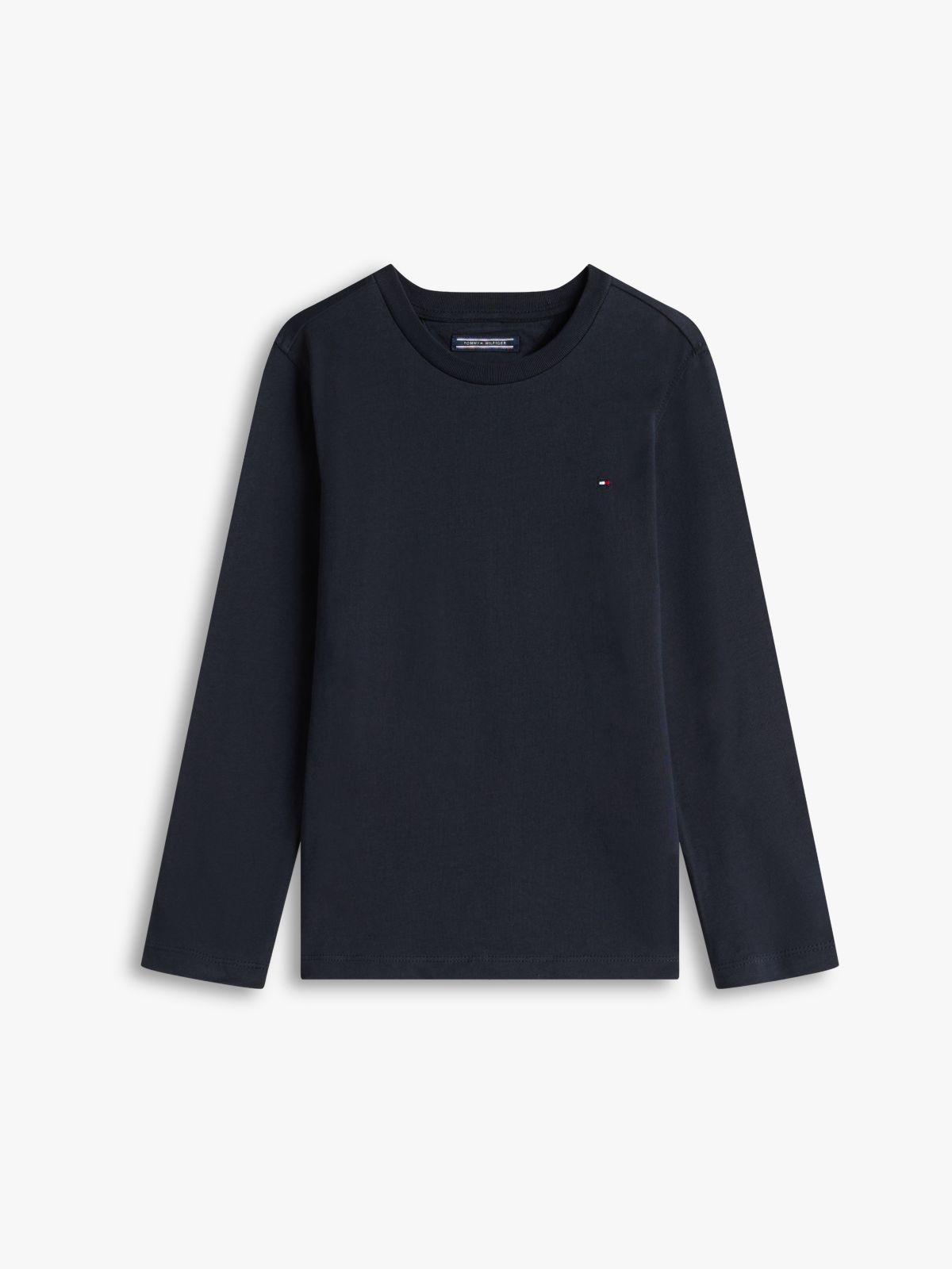 Long-Sleeve Cotton T-Shirt — Blue