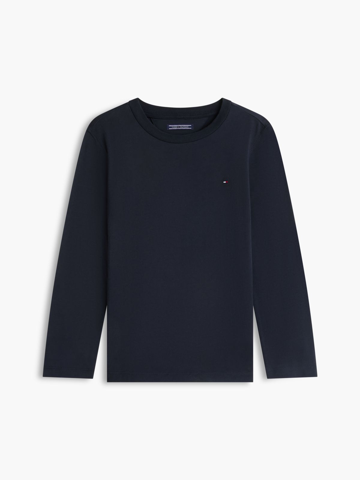 Long-Sleeve Cotton T-Shirt — Blue