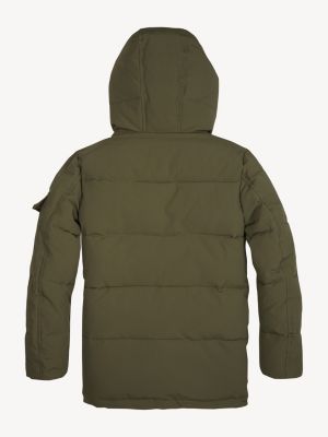 tommy hilfiger green parka