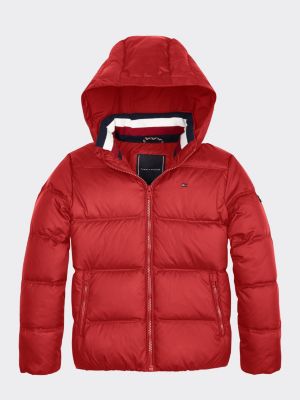 Essential Removable Hood Down Jacket RED Tommy Hilfiger