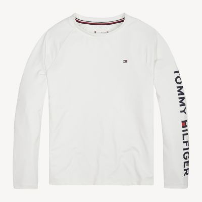 tommy hilfiger white long sleeve t shirt