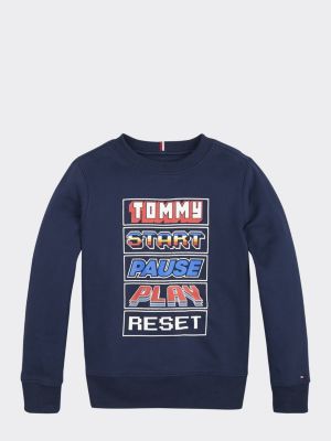 Tommy Hilfiger Gaming Logo Sweatshirt | BLUE | Tommy Hilfiger