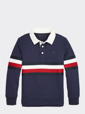 Colour-Blocked Cotton Rugby Shirt 