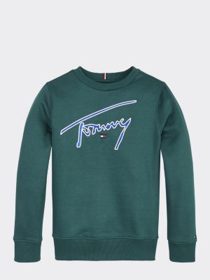 tommy hilfiger teal sweatshirt