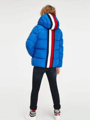 tommy jeans quilted hooded jacket