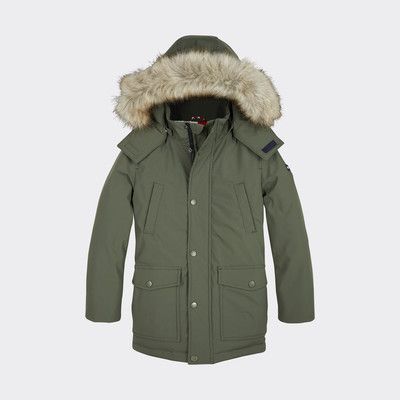 tommy hilfiger green parka