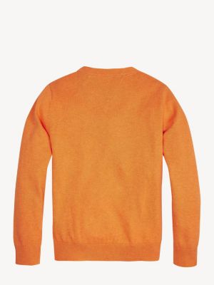 tommy signature hoodie orange