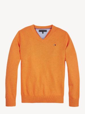 orange tommy hilfiger jumper