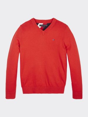 red tommy jumper