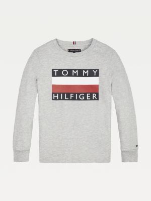 gray tommy hilfiger shirt