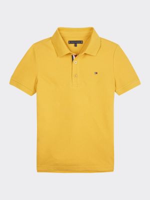 yellow tommy hilfiger polo shirt