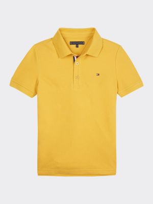 tommy hilfiger yellow polo shirt