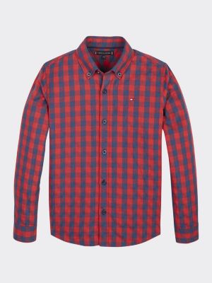 tommy hilfiger red check shirt