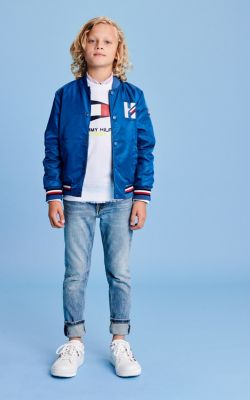 tommy jeans outline logo scuba bomber jacket