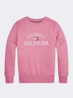 tommy hilfiger pink crew neck