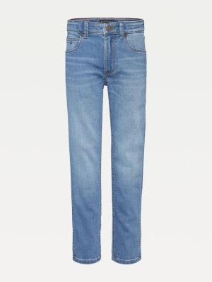 straight fit light wash jeans