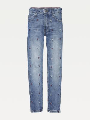 tommy embroidered jeans